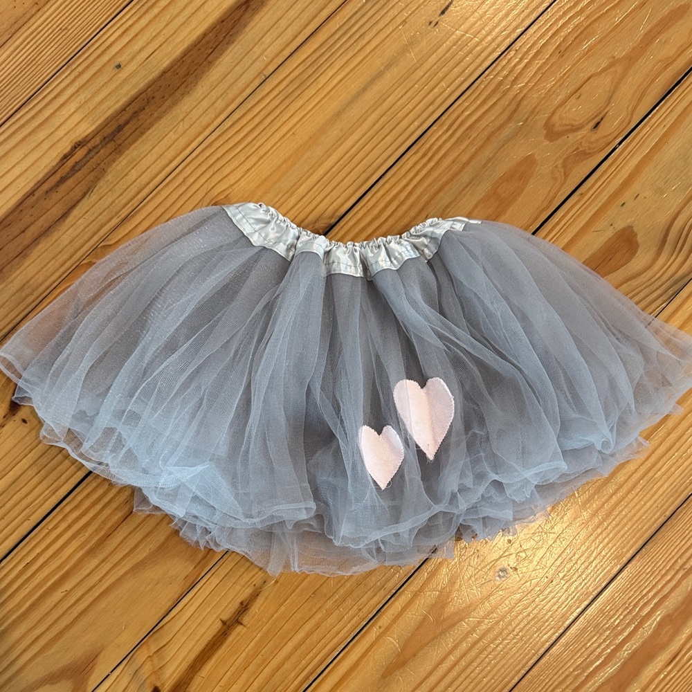 Precious Toddler Tulle Tutu with Pink Heart Accents